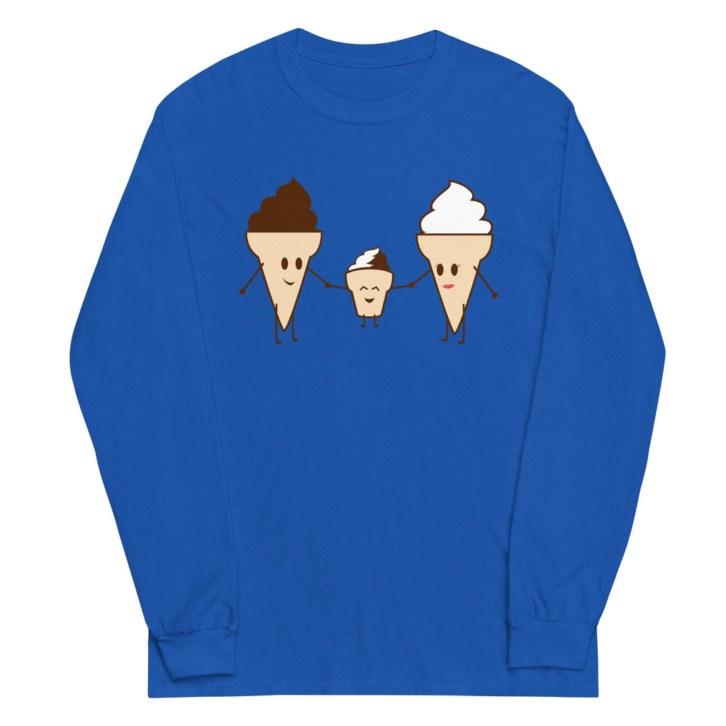 Ice Cream Family Unisex Long Sleeve Tee Hoodie, Sweatshirt | PureTeeCo.com (Image 3)