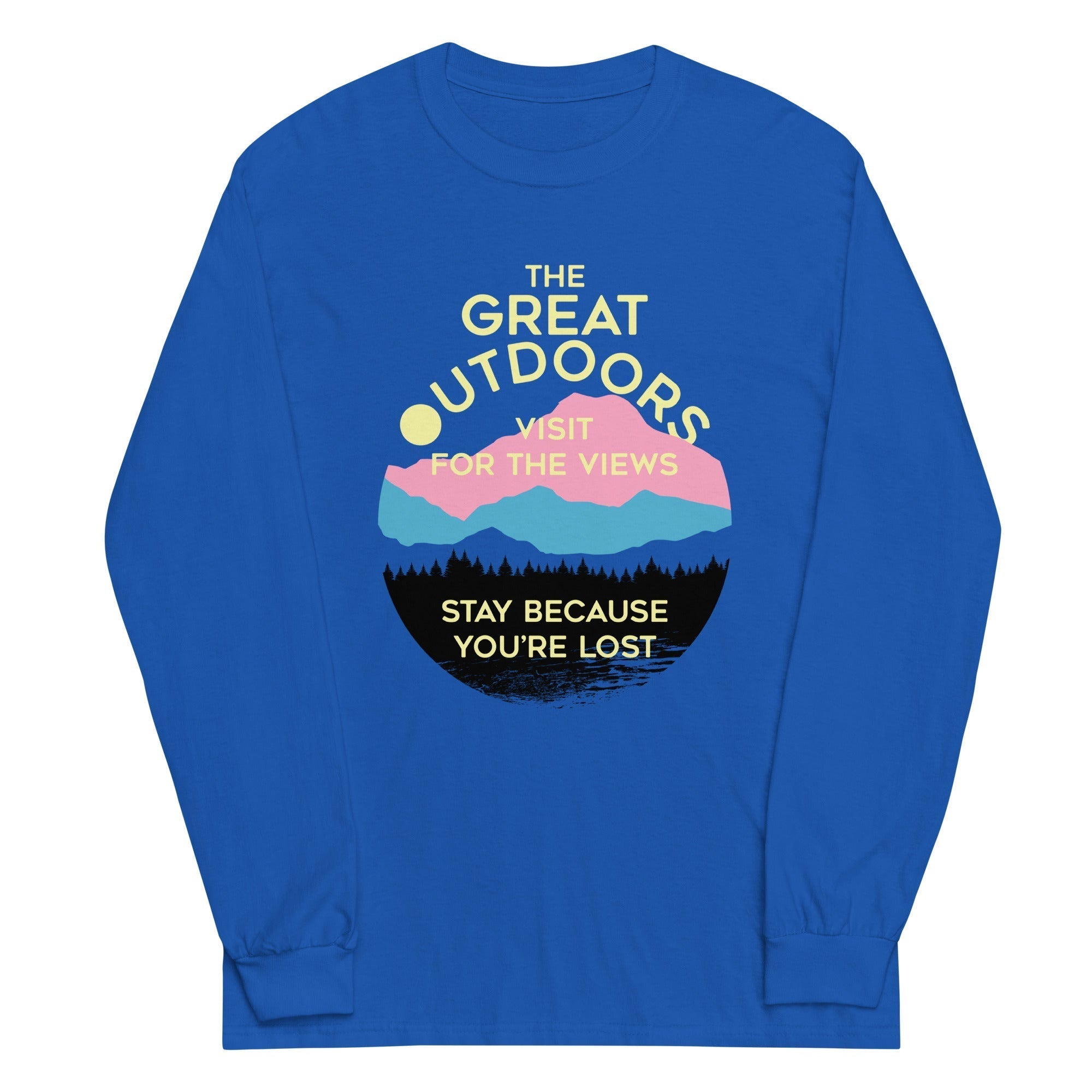 The Great Outdoors Unisex Long Sleeve Tee Hoodie, Sweatshirt | PureTeeCo.com (Image 1)