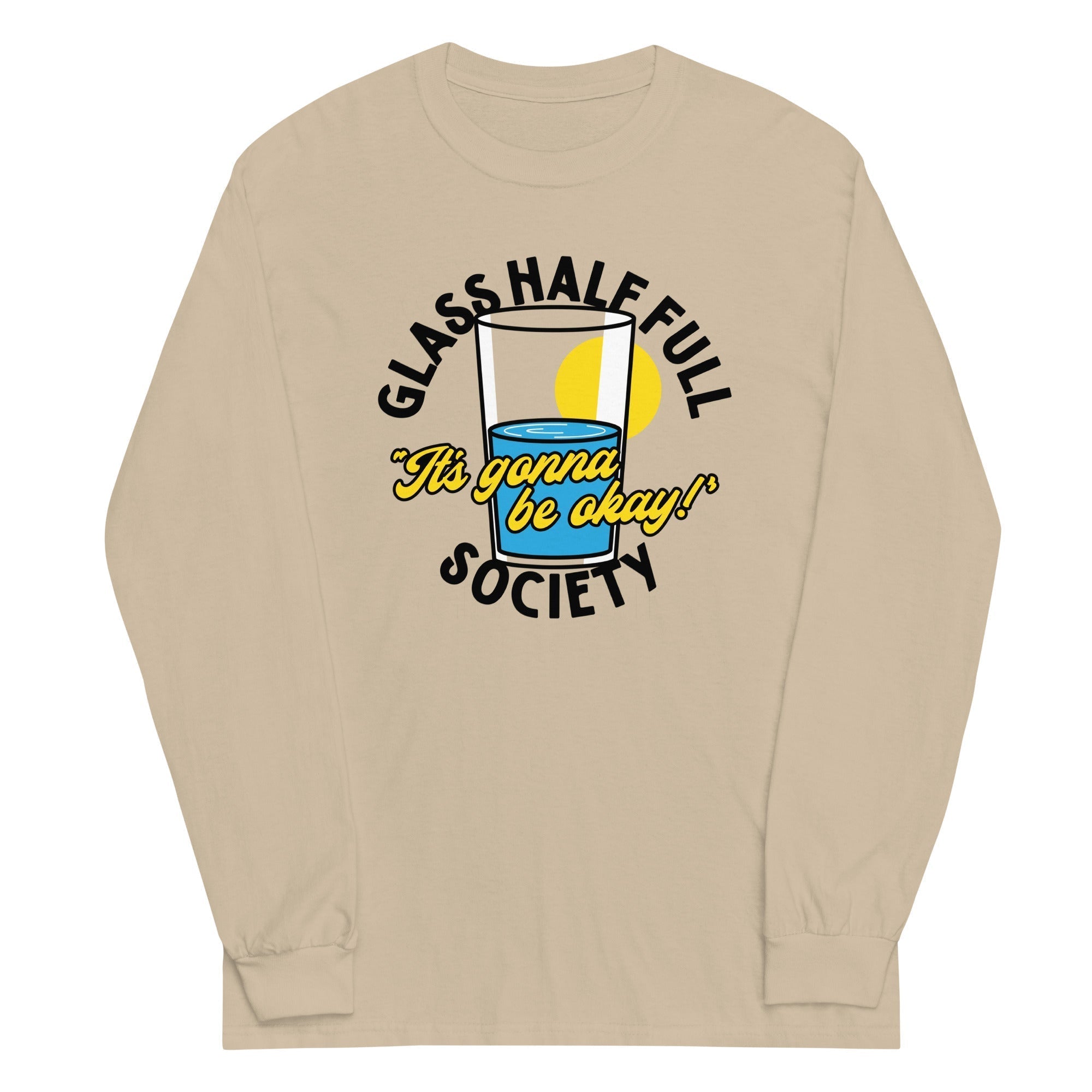 Glass Half Full Society Unisex Long Sleeve Tee Hoodie, Sweatshirt | PureTeeCo.com (Image 5)