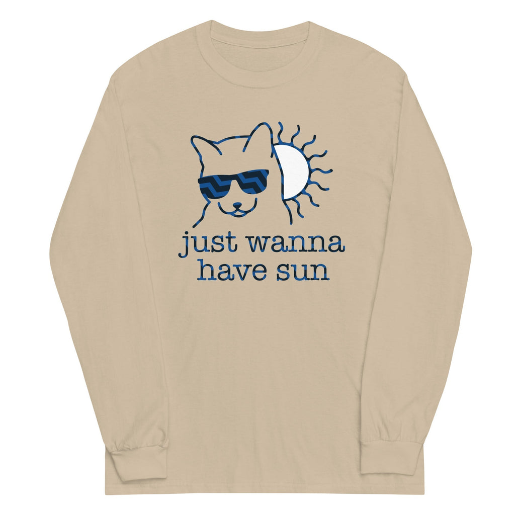 Just Wanna Have Sun Unisex Long Sleeve Tee Hoodie, Sweatshirt | PureTeeCo.com (Image 3)