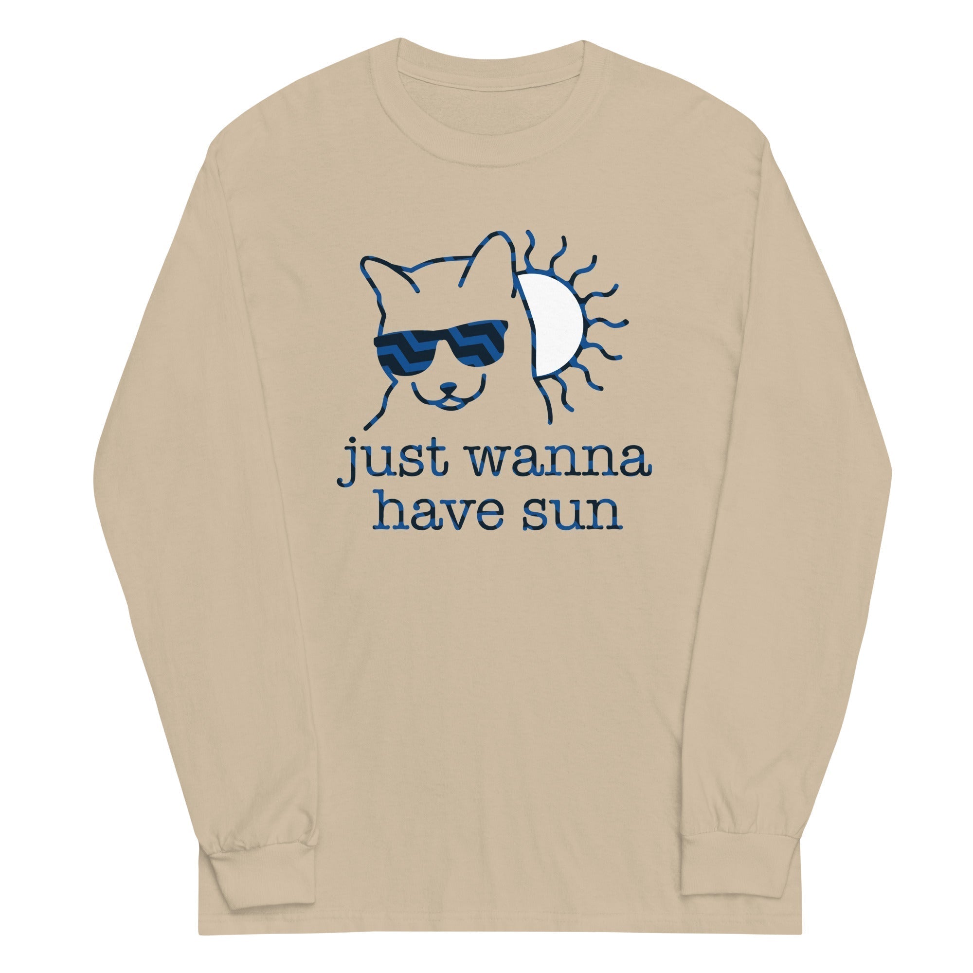 Just Wanna Have Sun Unisex Long Sleeve Tee Hoodie, Sweatshirt | PureTeeCo.com (Image 3)