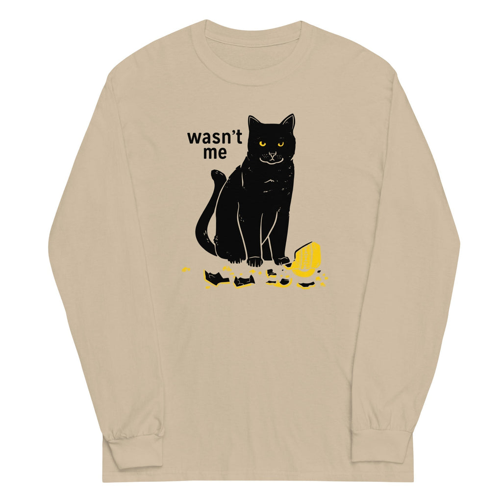 Wasn't Me Unisex Long Sleeve Tee Hoodie, Sweatshirt | PureTeeCo.com (Image 3)
