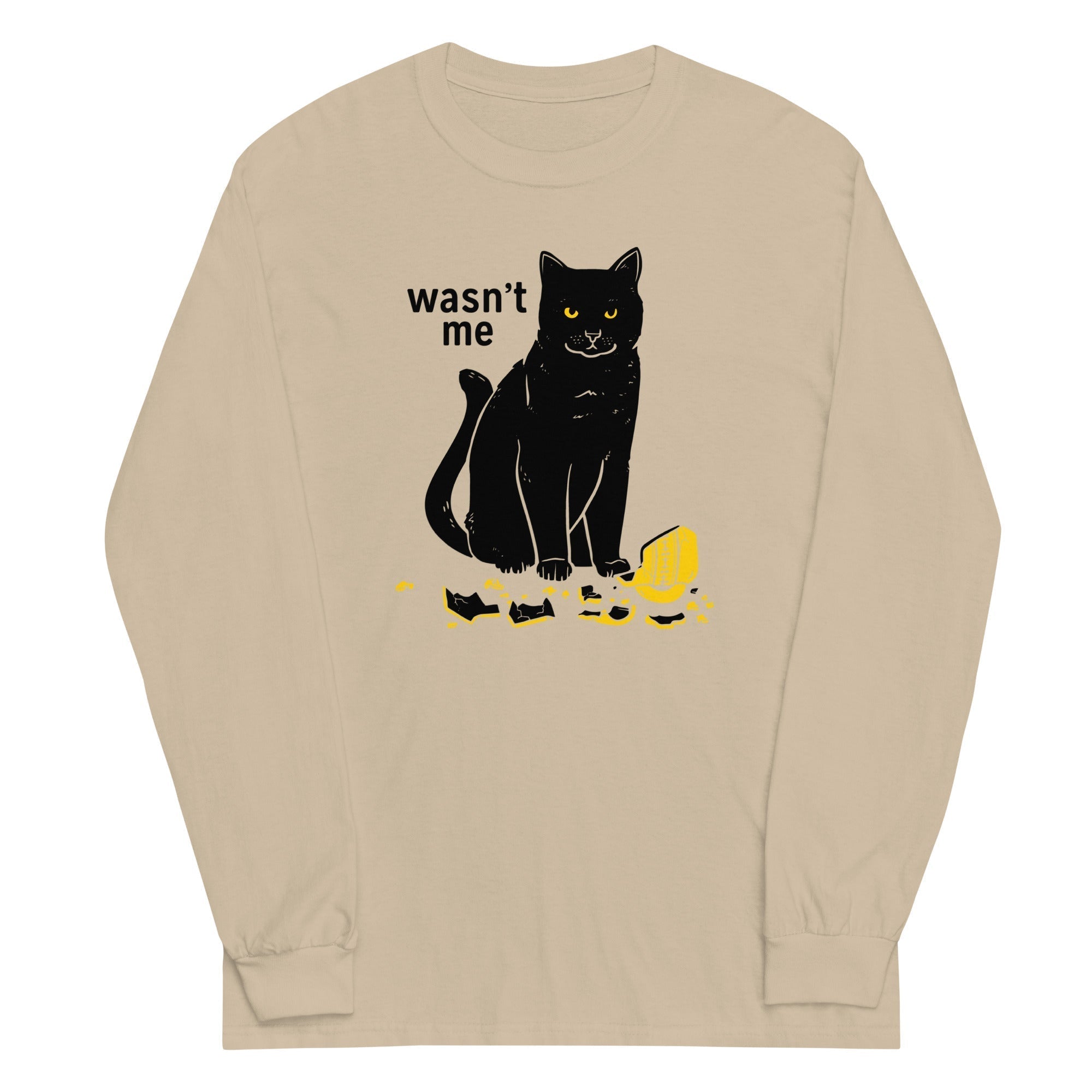 Wasn't Me Unisex Long Sleeve Tee Hoodie, Sweatshirt | PureTeeCo.com (Image 3)