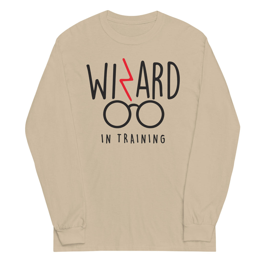 Wizard In Training Unisex Long Sleeve Tee Hoodie, Sweatshirt | PureTeeCo.com (Image 4)