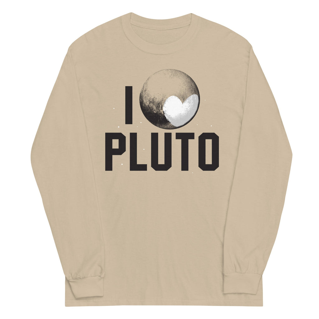 I Heart Pluto Unisex Long Sleeve Tee Hoodie, Sweatshirt | PureTeeCo.com (Image 3)