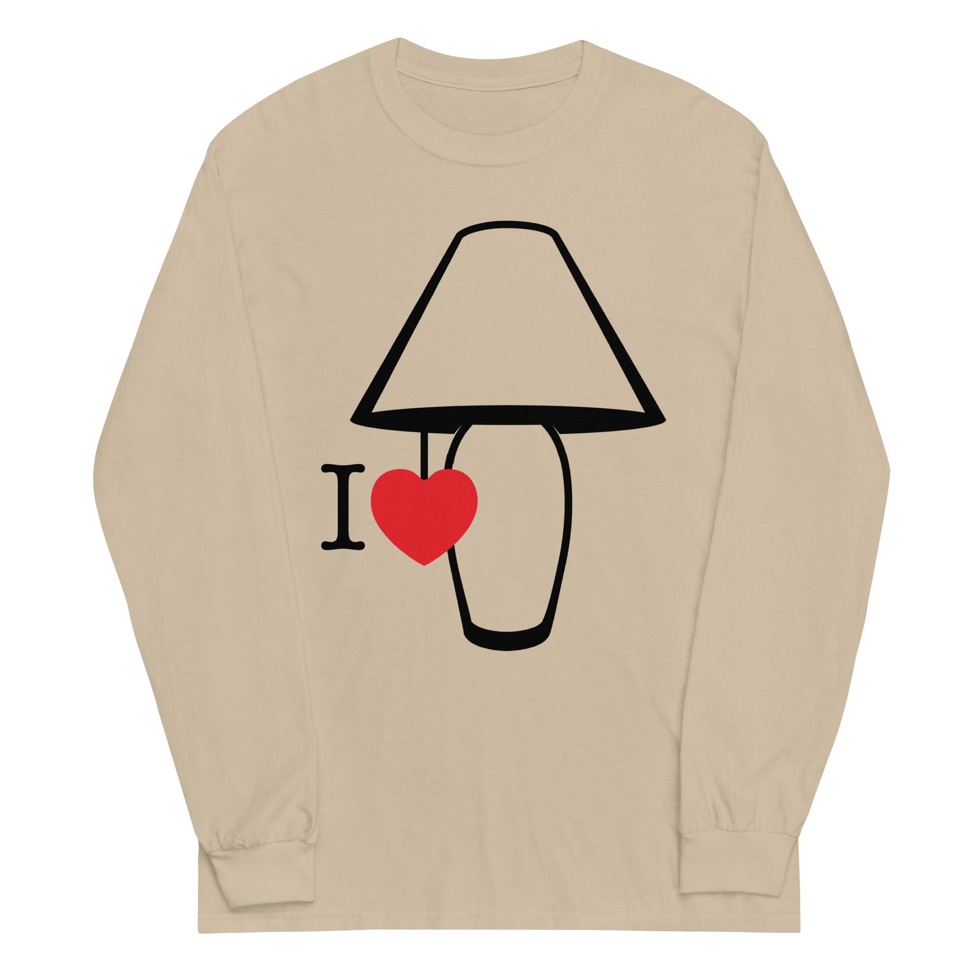 I Love Lamp Unisex Long Sleeve Tee Hoodie, Sweatshirt | PureTeeCo.com (Image 3)