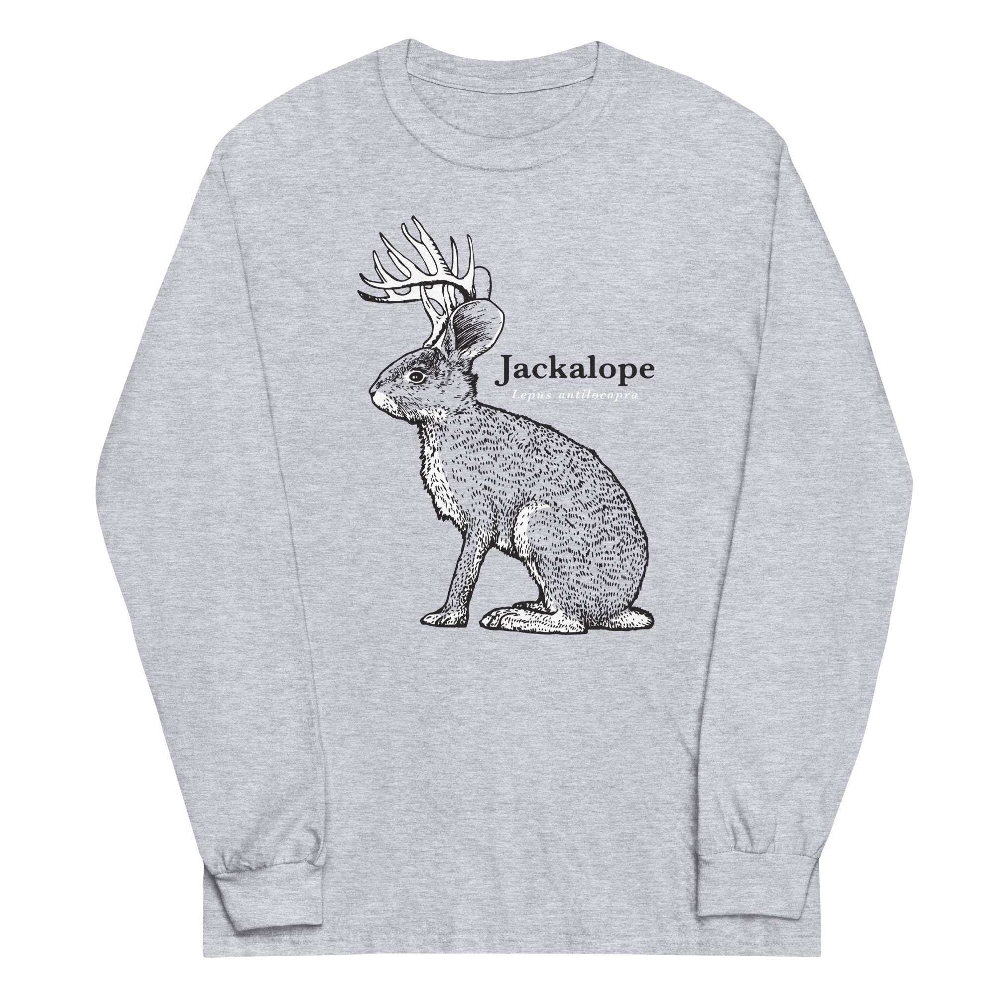 Jackalope Unisex Long Sleeve Tee Hoodie, Sweatshirt | PureTeeCo.com (Image 1)