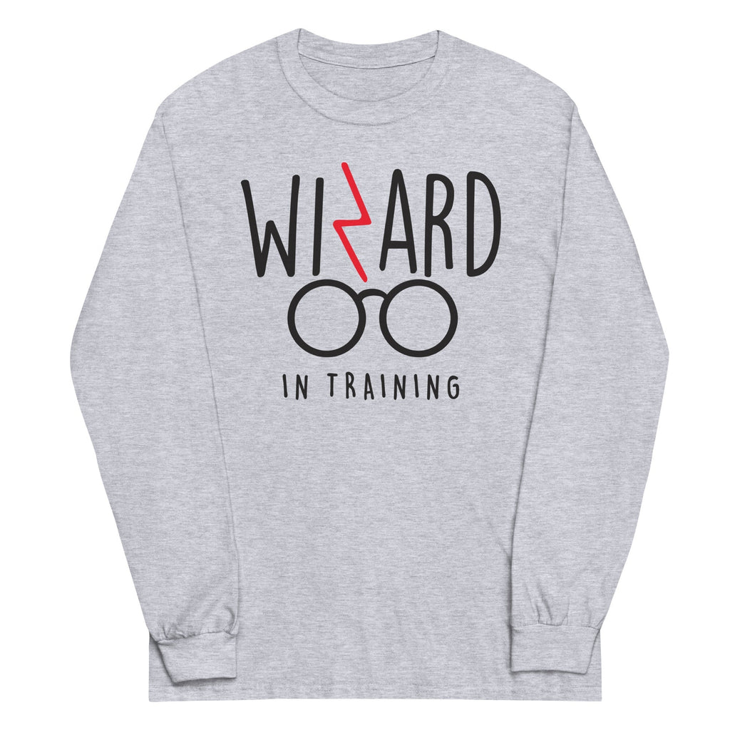 Wizard In Training Unisex Long Sleeve Tee Hoodie, Sweatshirt | PureTeeCo.com (Image 2)