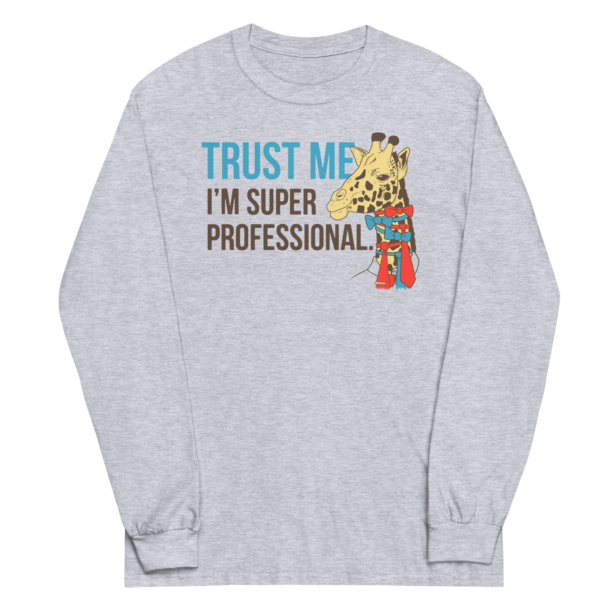 Trust Me I'm Super Professional Unisex Long Sleeve Tee Hoodie, Sweatshirt | PureTeeCo.com (Image 2)