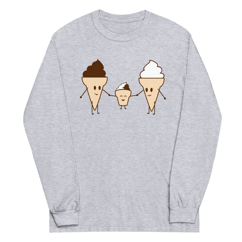 Ice Cream Family Unisex Long Sleeve Tee Hoodie, Sweatshirt | PureTeeCo.com (Image 4)