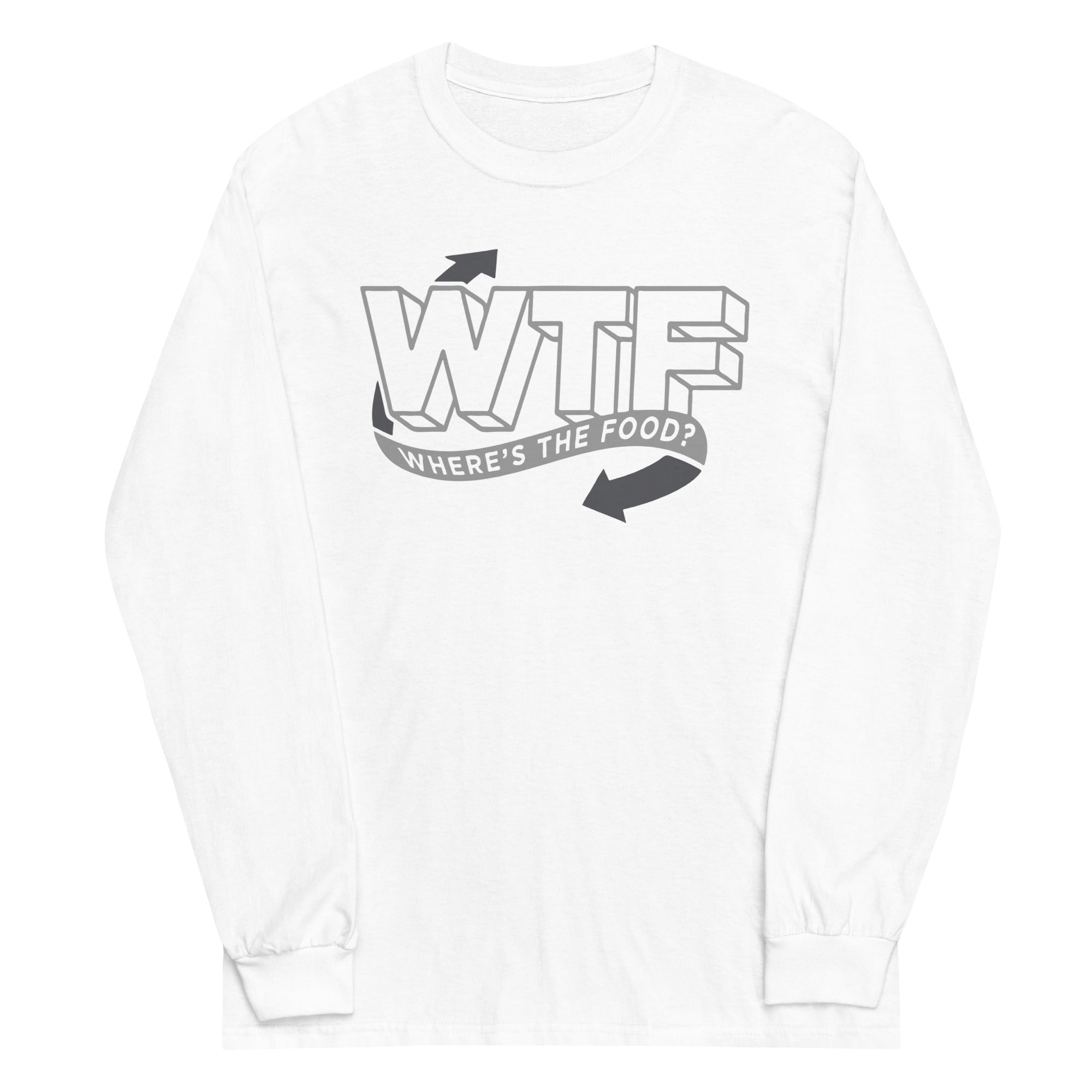 Where's The Food? Unisex Long Sleeve Tee Hoodie, Sweatshirt | PureTeeCo.com (Image 4)