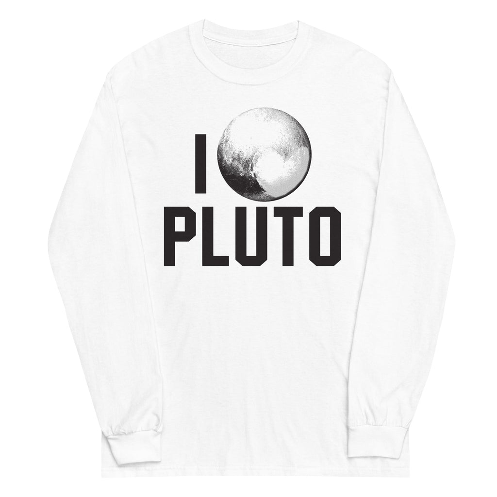 I Heart Pluto Unisex Long Sleeve Tee Hoodie, Sweatshirt | PureTeeCo.com (Image 5)