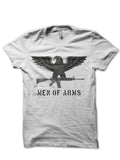 Men of Arms Militia Half Sleeve White T-Shirt Hoodie, Sweatshirt | PureTeeCo.com