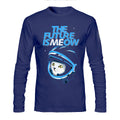 Meow Navy Blue Full Sleeve Tee Hoodie, Sweatshirt | PureTeeCo.com