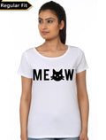 Meow Girlâ€™s White T-Shirt Hoodie, Sweatshirt | PureTeeCo.com