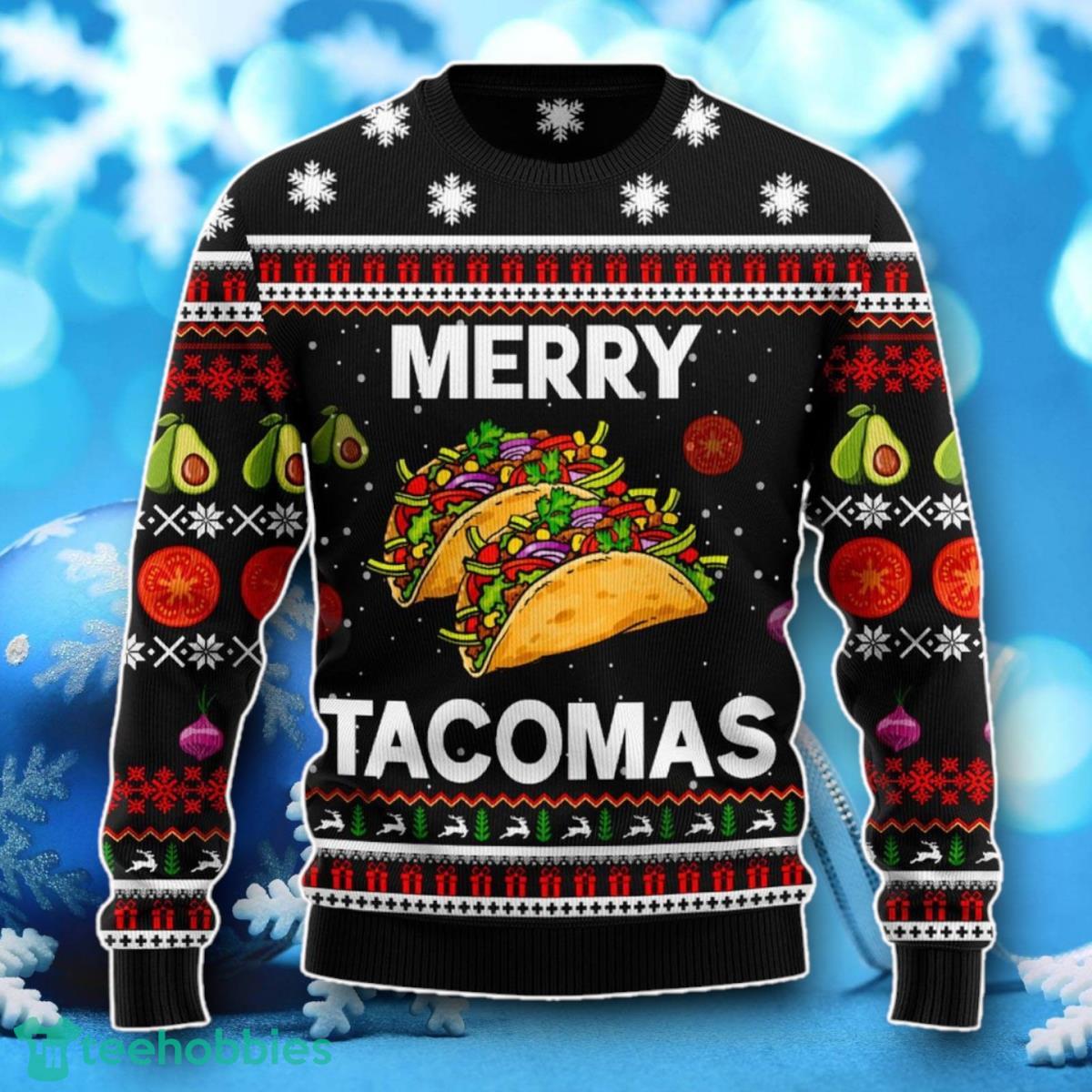 Merry Tacomas Ugly Christmas Sweater Unique Gift