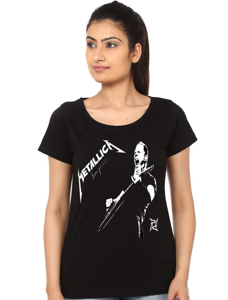 Metallica Girlâ€™s Black T-Shirt Hoodie, Sweatshirt | PureTeeCo.com