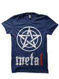 Metal Navy Blue Tee Hoodie, Sweatshirt | PureTeeCo.com
