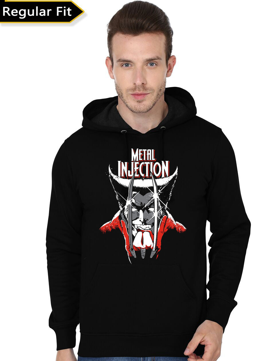 Metal Injection Wolverine Black Hoodie T-Shirts, Sweatshirt | PureTeeCo.com