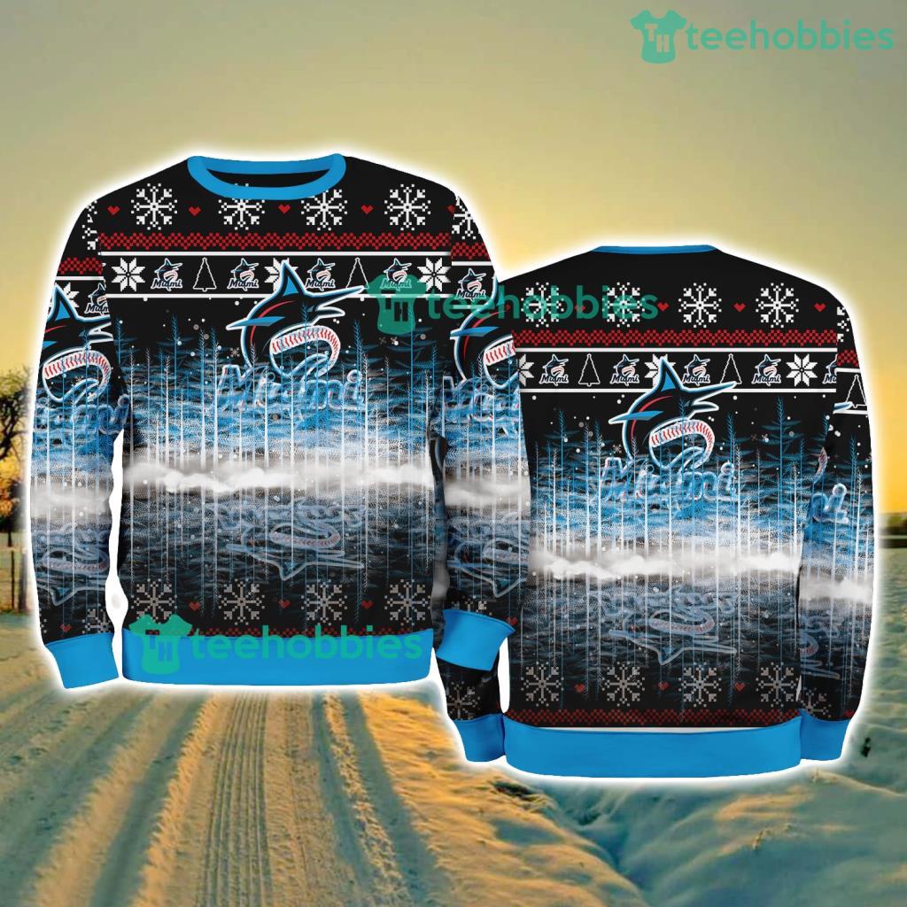 Miami Marlins MLB Pine Christmas Ugly Sweater New Style Best Gift For Fans