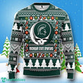 Michigan State Spartans Grateful Dead Rock Band Ugly Christmas Sweater Style Gift