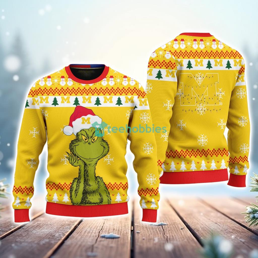 Michigan Wolverines NCAA The Grinch Funny Merry Christmas Uglly Sweater 3D New Trend