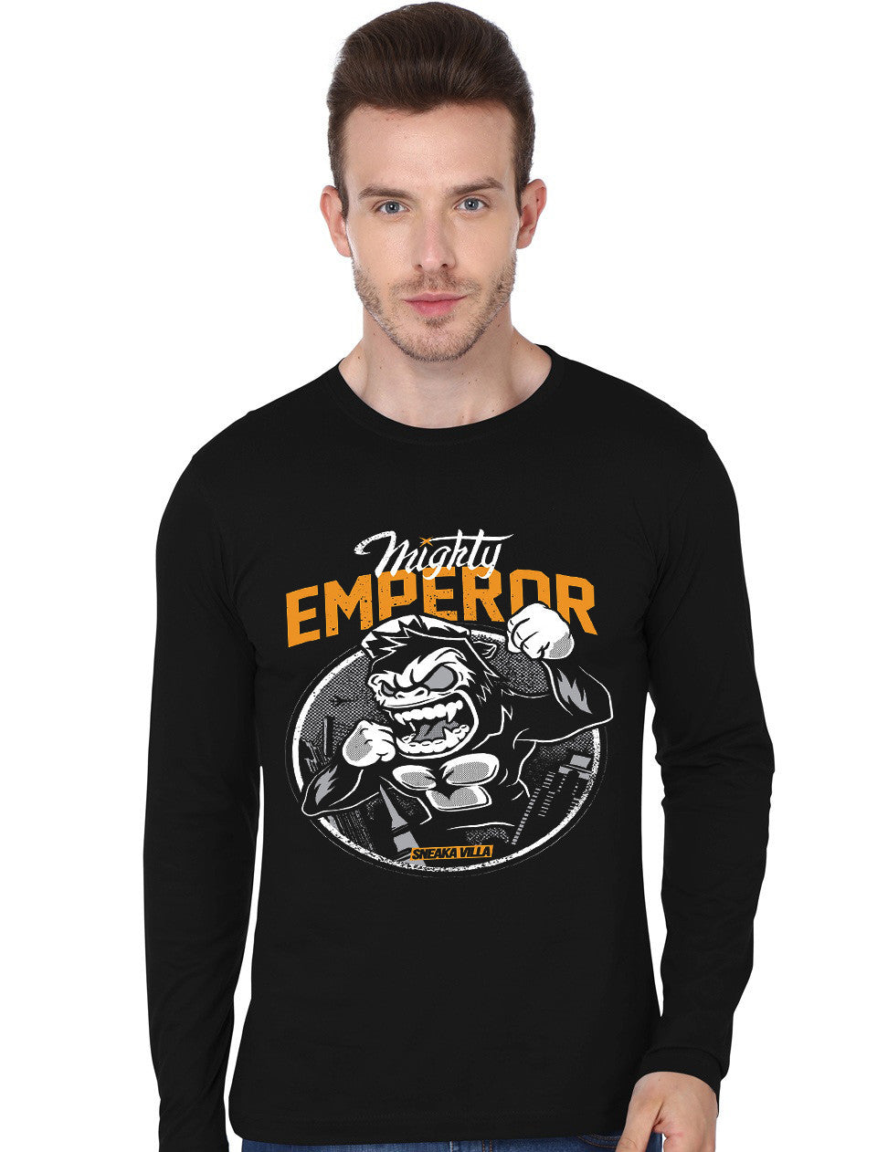 Mighty Emperor Black Full Sleeve T-Shirt Hoodie, Sweatshirt | PureTeeCo.com