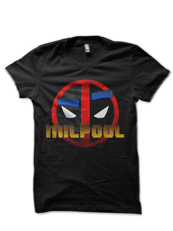 Milpool Black T-Shirt Hoodie, Sweatshirt | PureTeeCo.com