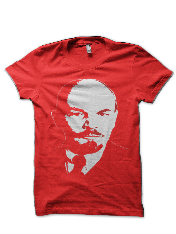 Lenin Minimalistic Red T-Shirt Hoodie, Sweatshirt | PureTeeCo.com