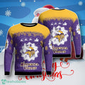 Minnesota Vikings Santa Sleigh Driving Reindeer Pattern Ugly Christmas Sweater Unique Gift