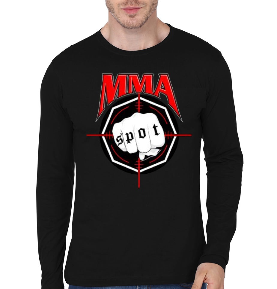 MMA Custom Black Full Sleeve T-Shirt Hoodie, Sweatshirt | PureTeeCo.com