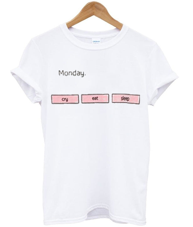 monday cry eat sleep t-shirt Hoodie, Sweatshirt | PureTeeCo.com