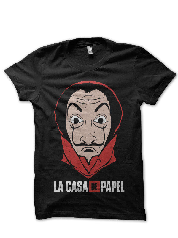 Money Heist Black T-Shirt Style003 Hoodie, Sweatshirt | PureTeeCo.com