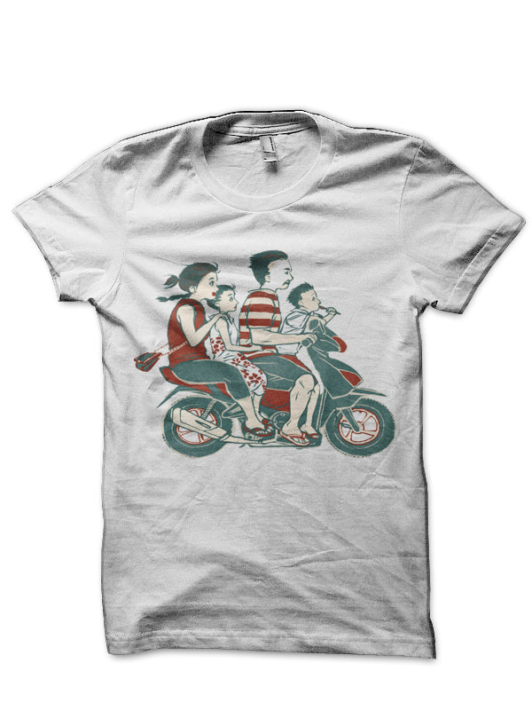 People of Bali â€“ Family Ride White T-Shirt Hoodie, Sweatshirt | PureTeeCo.com