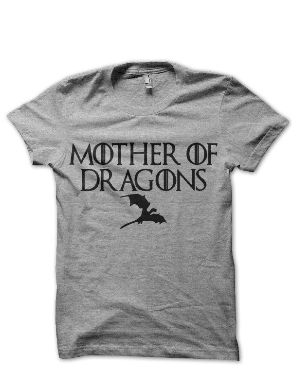 Mother Of Dragons Menâ€™s Grey Tee Hoodie, Sweatshirt | PureTeeCo.com