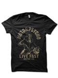 Motorpyscho Skull Rider Black T-Shirt Hoodie, Sweatshirt | PureTeeCo.com