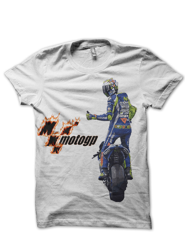Valentino Moto GP White T-Shirt Hoodie, Sweatshirt | PureTeeCo.com