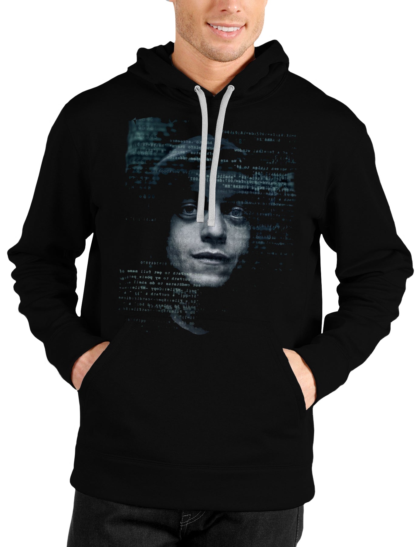 Mr. Robot Black Hooded Sweatshirt T-Shirts, Hoodie | PureTeeCo.com