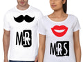 Mr & Mrs Couple White T-Shirt Hoodie, Sweatshirt | PureTeeCo.com