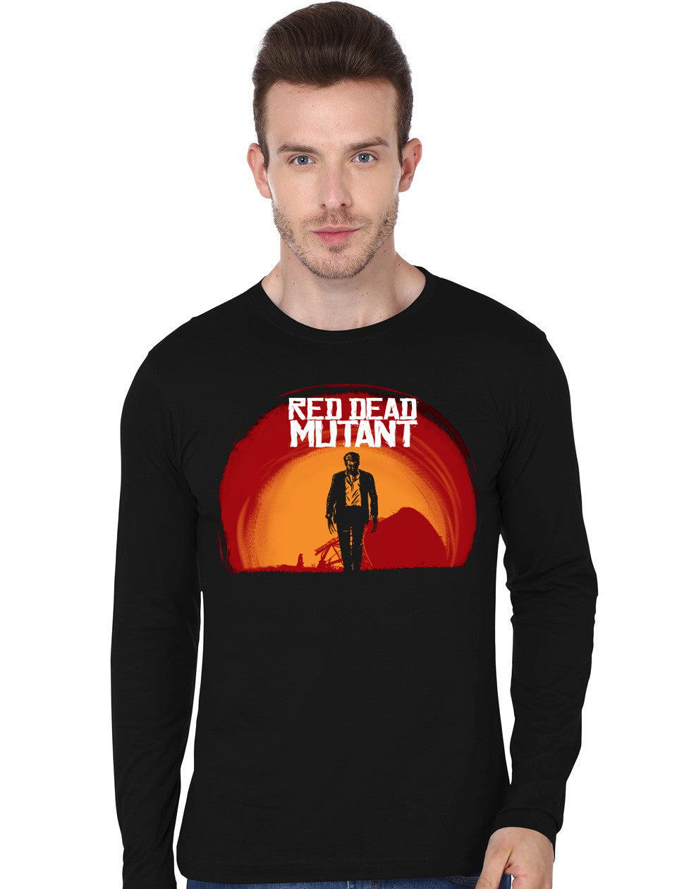 Red dead Mutant Wolverine Black Full Sleeve T-Shirt Hoodie, Sweatshirt | PureTeeCo.com