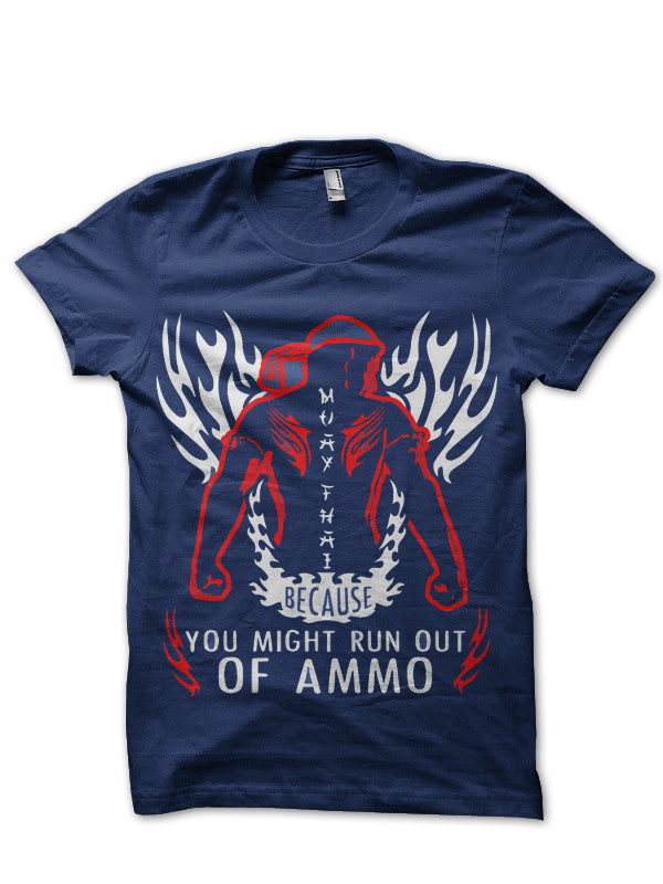 Muay Thai Navy Blue T-Shirt Hoodie, Sweatshirt | PureTeeCo.com