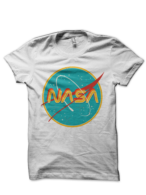Nasa Half Sleeve White T-Shirt Style001 Hoodie, Sweatshirt | PureTeeCo.com