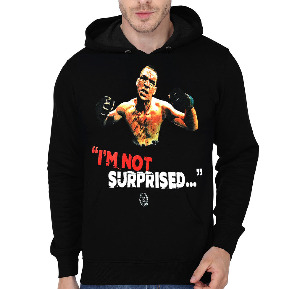 Nate Diaz Iâ€™m Not Surprised Black Hoodie T-Shirts, Sweatshirt | PureTeeCo.com