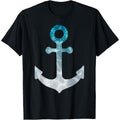 nautical ship boat captain sailing white teal anchor graphic T-Shirt Made in USA Hoodie, Sweatshirt | PureTeeCo.com