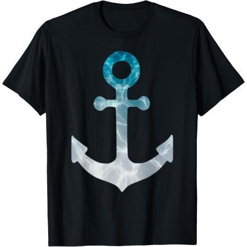 nautical ship boat captain sailing white teal anchor graphic T-Shirt Made in USA Hoodie, Sweatshirt | PureTeeCo.com