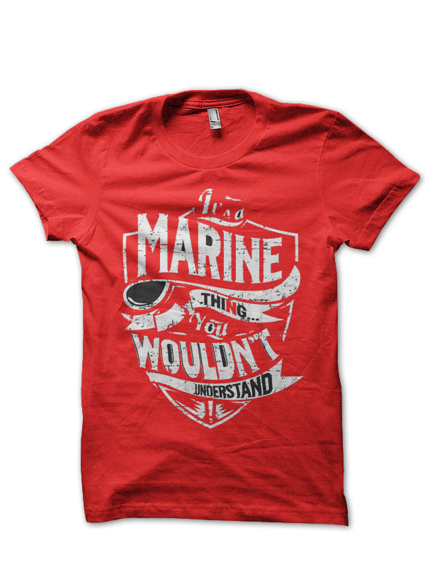 Navy Marine Red T- Shirt Hoodie, Sweatshirt | PureTeeCo.com