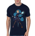 Jujutsu Kaisen Half Sleeve Navy Blue T-Shirt Hoodie, Sweatshirt | PureTeeCo.com