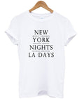 new york night la days tshirt Hoodie, Sweatshirt | PureTeeCo.com