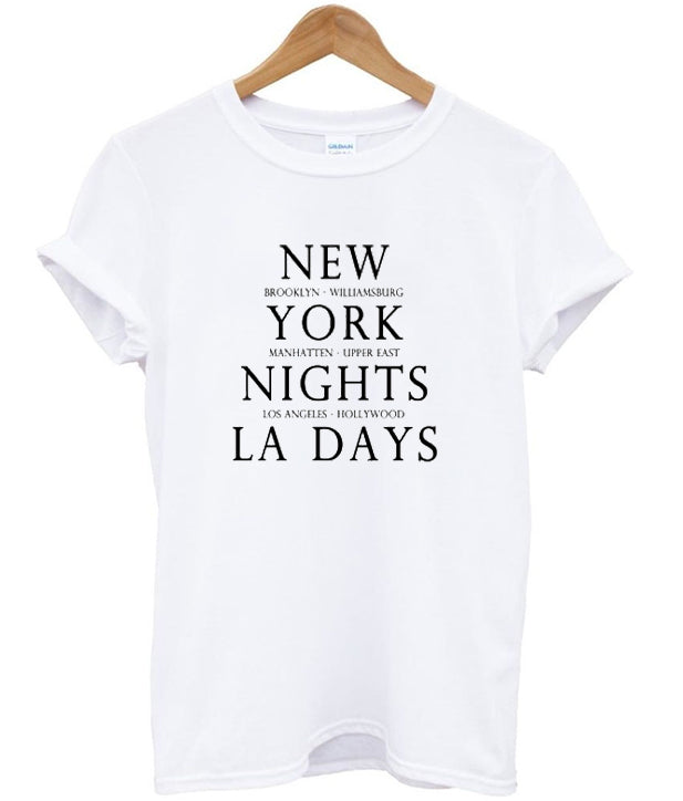 new york night la days tshirt Hoodie, Sweatshirt | PureTeeCo.com
