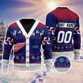 NHL Detroit Red Wings Personalized Name And Number All Over Print 3D Ugly Christmas Sweater Christmas Gift